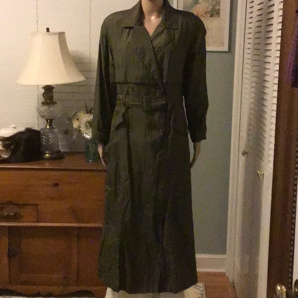 QPS rain coat  green Petite 4